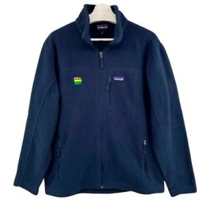 Mens Patagonia Boral 1/4 zip fleece Large Navy Blue